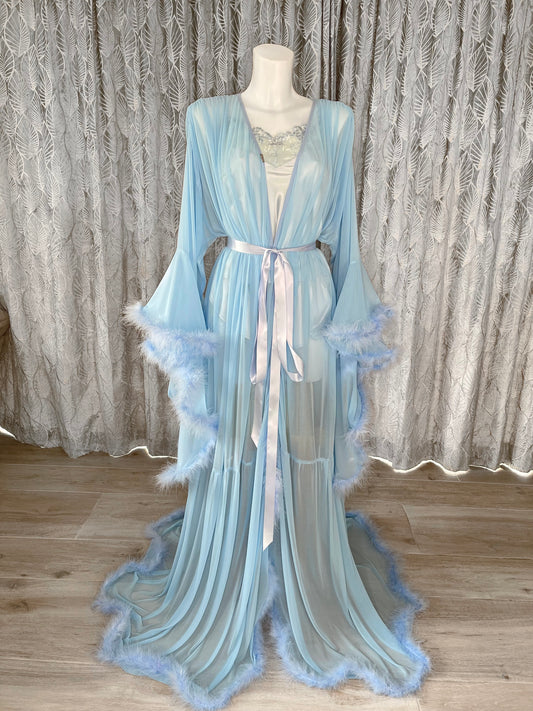 Blue Hollywood vintage style robe